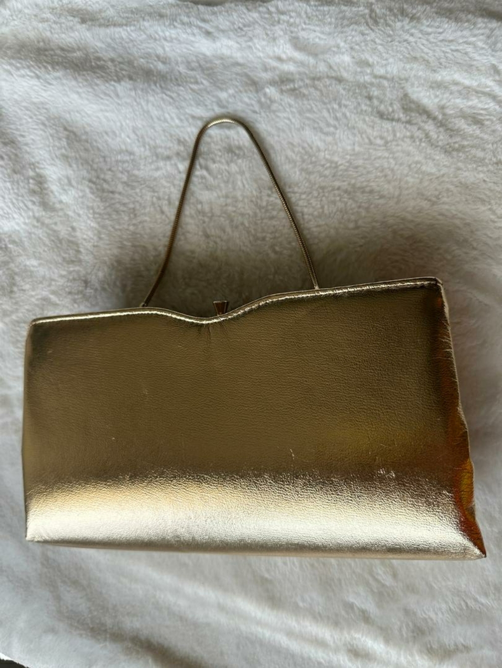 Vintage Gold Metallic Clutch Evening Bag